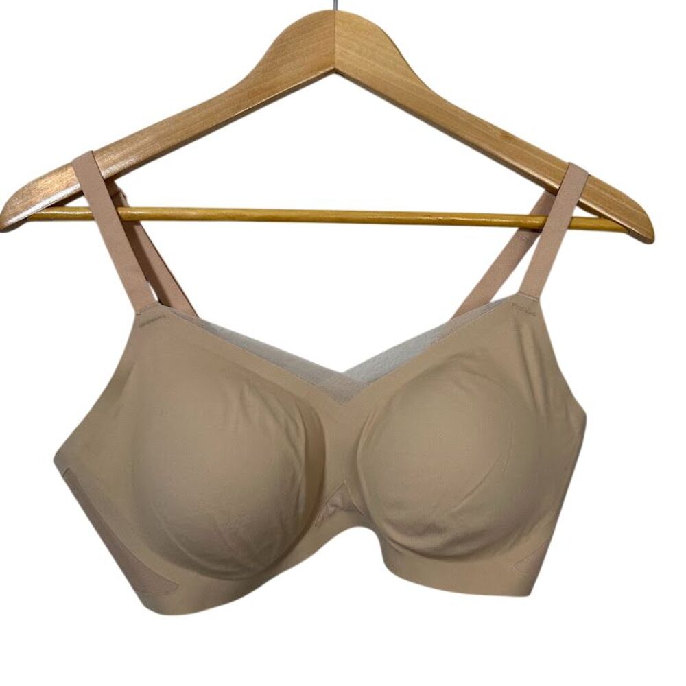 Honeylove Crossover Bra Large 38B/C Tan Beige Comfort Support Wireless